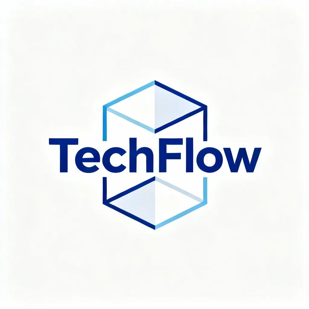 TechFlow logo - Technology Modern
